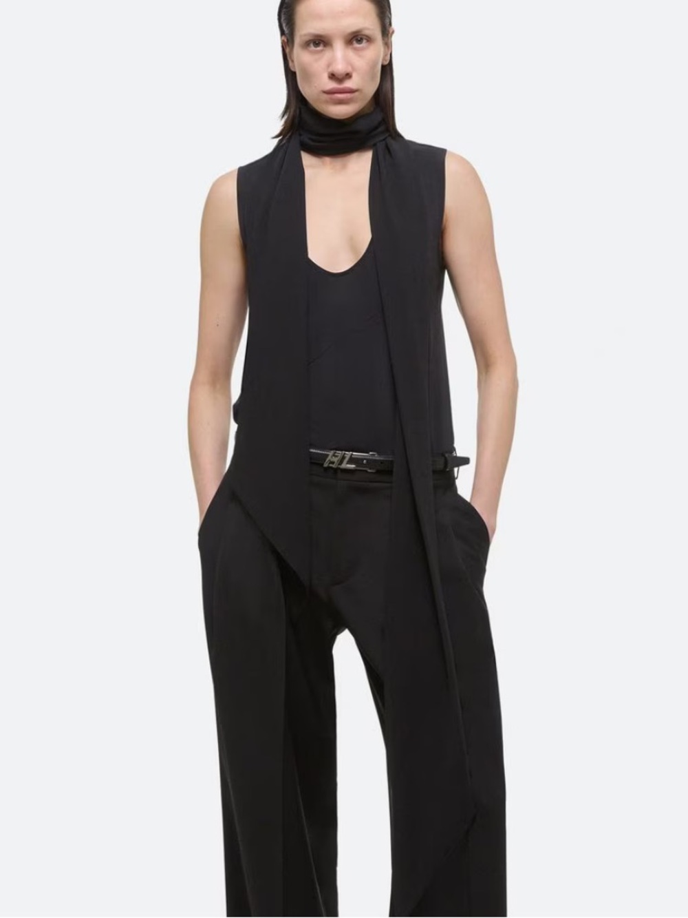 Helmut Lang SLEEVELESS SCARF TOP